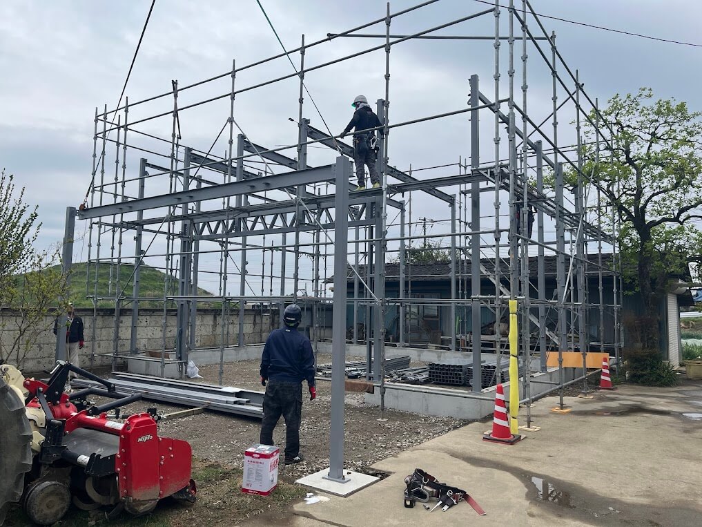 栃木県小山市：農業用倉庫の建設